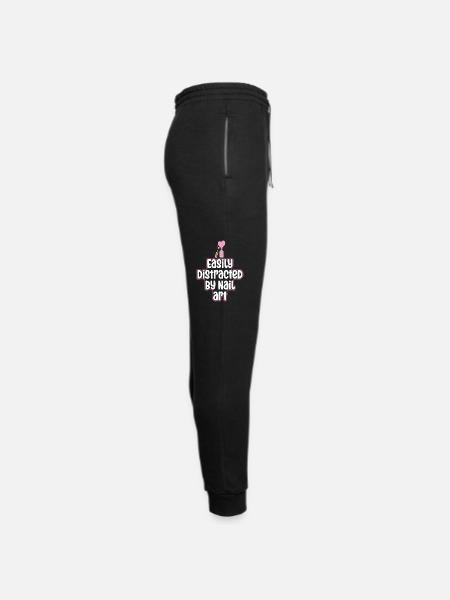 Easily Distracted By Nail Art Nail Tech - Unisex Joggers - black/asphalt - Right