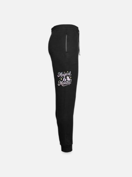 Magical 6 Months Half Year Birthday Unicorn - Unisex Joggers - black/asphalt - Right