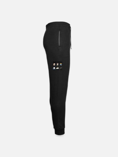 Nerds routine cats - Unisex Joggers - black/asphalt - Right