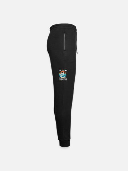 Fish Angling Hunting Fishing Loving Every Day - Unisex Joggers - black/asphalt - Right