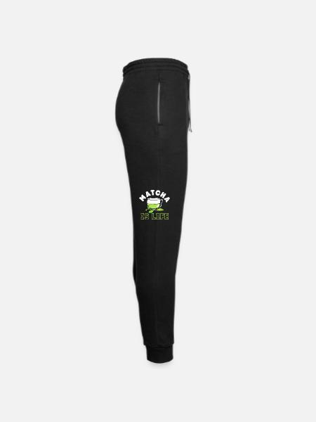 Matcha Green Tea Lover Tea - Unisex Joggers - black/asphalt - Right
