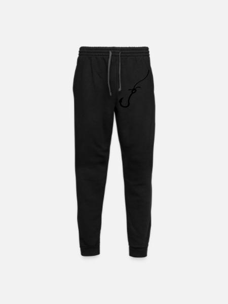 fishing fishhook rope - Unisex Joggers - black/asphalt - Front