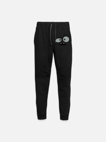 Skeptical confused comic face - Unisex Joggers - black/asphalt - Front