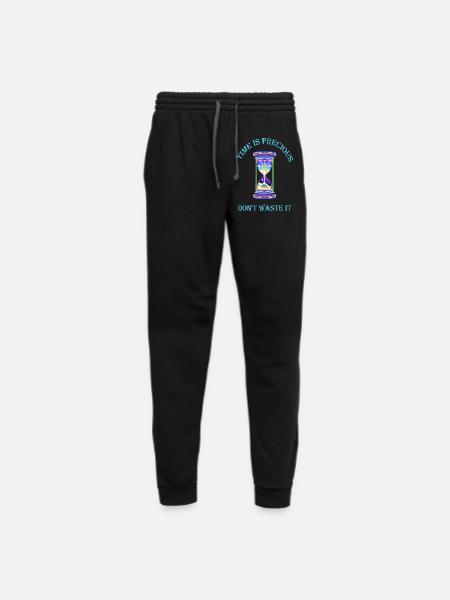 Time is Precious Don't Waste it Hourglass - Unisex Joggers - black/asphalt - Front