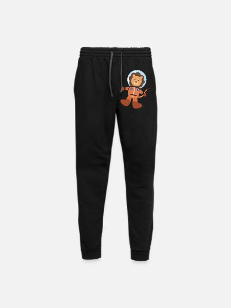 Lion In Space Suit - Unisex Joggers - black/asphalt - Front