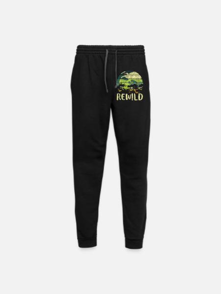 Vintage Rewild The World Planet Environmental - Unisex Joggers - black/asphalt - Front