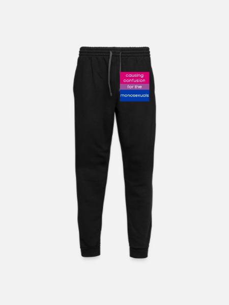 Causing Confusion For The Monosexuals - Unisex Joggers - black/asphalt - Front