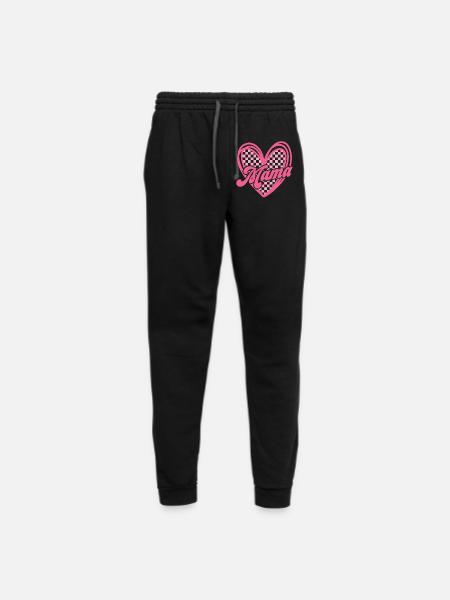 Retro Checkered Mama - Unisex Joggers - black/asphalt - Front