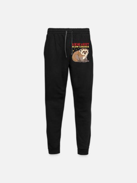 Slow Loris Ask About Slow Lorises - Unisex Joggers - black/asphalt - Front