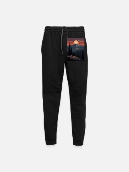 Mountains - Unisex Joggers - black/asphalt - Front