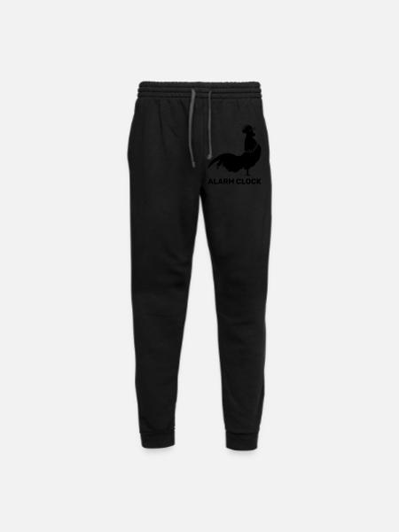 Rooster Alarm Clock - Unisex Joggers - black/asphalt - Front