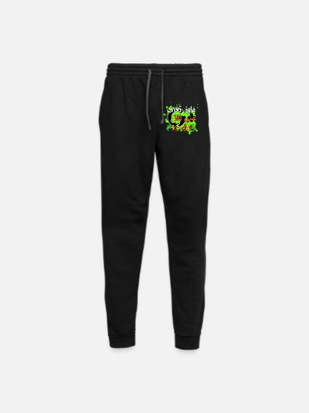 If you want to know about me, open c.o.m - Unisex Joggers - black/asphalt - Front