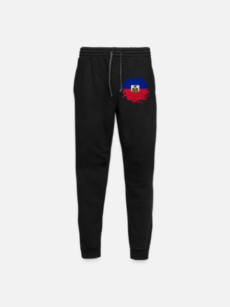 Haiti flags blob - Unisex Joggers - black/asphalt