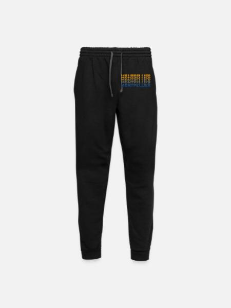 Montpellier Gradient Text Stack - Unisex Joggers - black/asphalt - Front