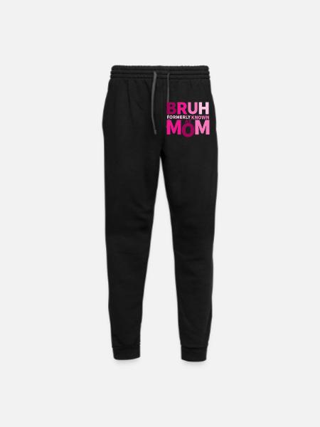 bruh formerly known as mom - Unisex Joggers - black/asphalt - Front