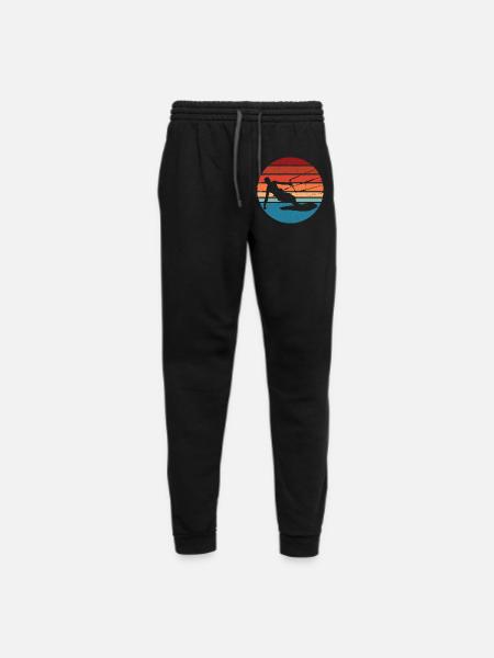 Sunset Kite Surf Silhouette - Unisex Joggers - black/asphalt - Front
