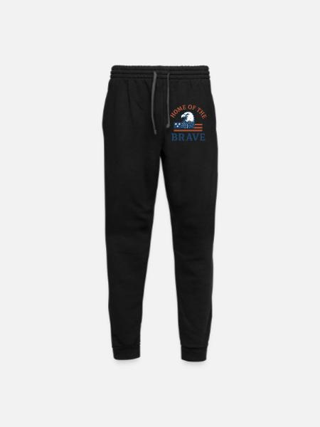 Patriotic Eagle with Bold Text - Unisex Joggers - black/asphalt