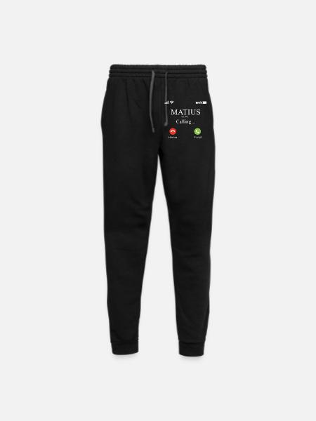 Minimalist Call Screen Illustration - Unisex Joggers - black/asphalt - Front