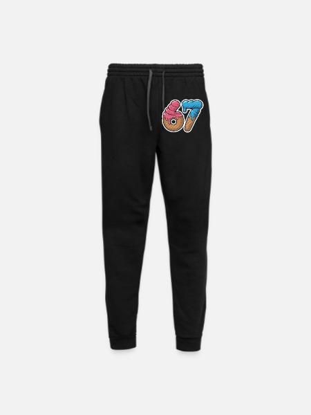 Sweet Duo 07 Donut Ice Cream - Unisex Joggers - black/asphalt - Front