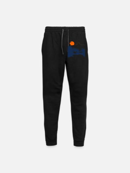 Mountains - Unisex Joggers - black/asphalt - Front