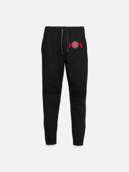 Joy Mandala Burst - Unisex Joggers - black/asphalt - Front
