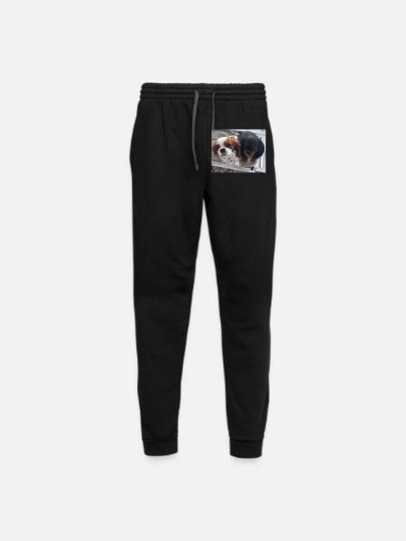 Cavalier Duo on Bench - Unisex Joggers - black/asphalt