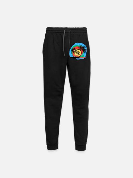 Tropical Sunset Palms - Unisex Joggers - black/asphalt