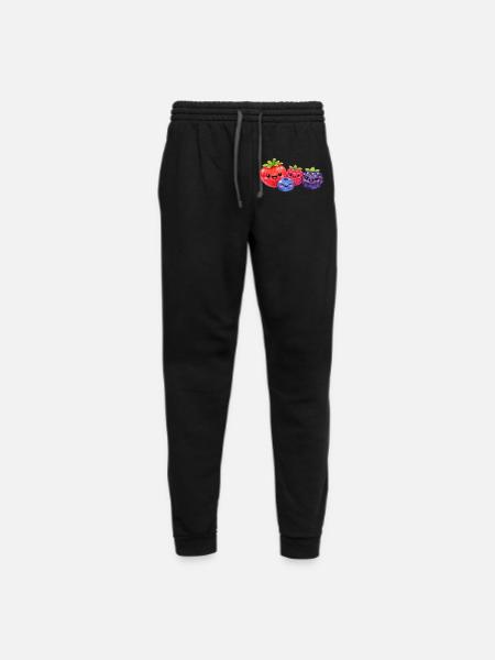 Whimsical Berry Quartet Baby Children Cute Kawaii - Unisex Joggers - black/asphalt - Front