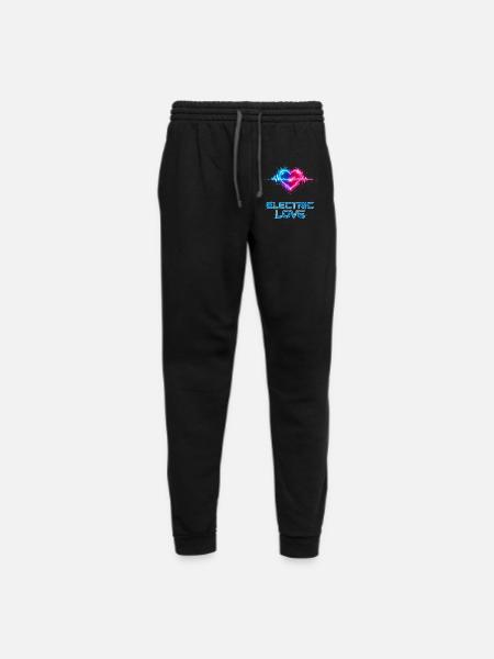 Electric Love Neon Heart - Unisex Joggers - black/asphalt