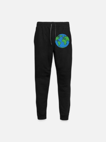 Eco World Map Circle - Unisex Joggers - black/asphalt