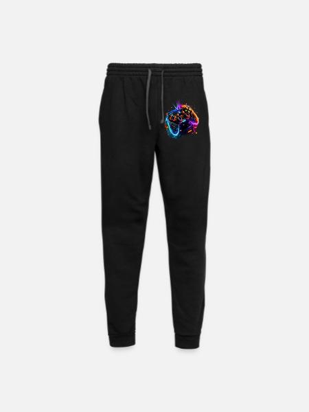 Neon Game Controller Splash - Unisex Joggers - black/asphalt