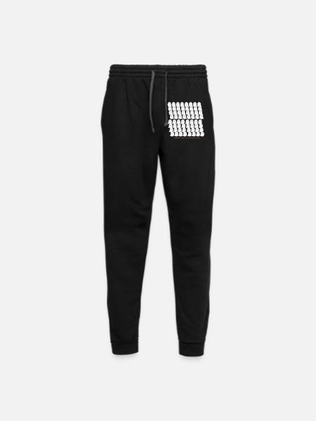 Ghost Grid: Cute Boo Pattern - Unisex Joggers - black/asphalt