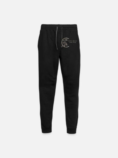 Good Things Take Time Botanical Logo - Unisex Joggers - black/asphalt - Front