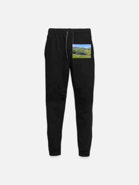 Green Valley Pond Nature Landscape Photography - Unisex Joggers - black/asphalt - Front