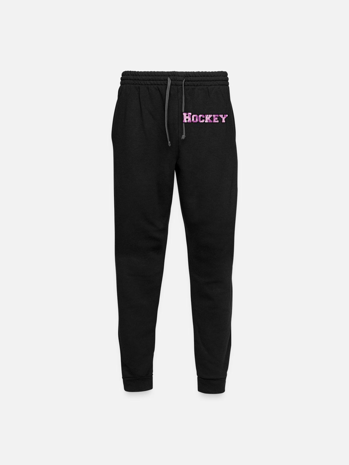 Hockey purple camo - Unisex Joggers - black/asphalt - Front