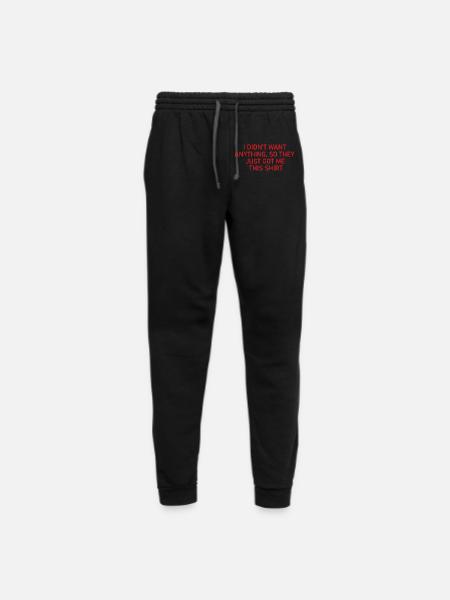 didnt want anything funny - Unisex Joggers - black/asphalt