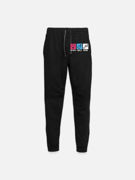 Nerd Female Male - Unisex Joggers - black/asphalt - Front