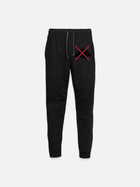 Tente interdite à l’extérieur - Pantalon de jogging unisexe - noir/asphalte - Devant
