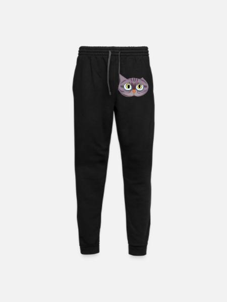 Cute Cat Face - Unisex Joggers - black/asphalt