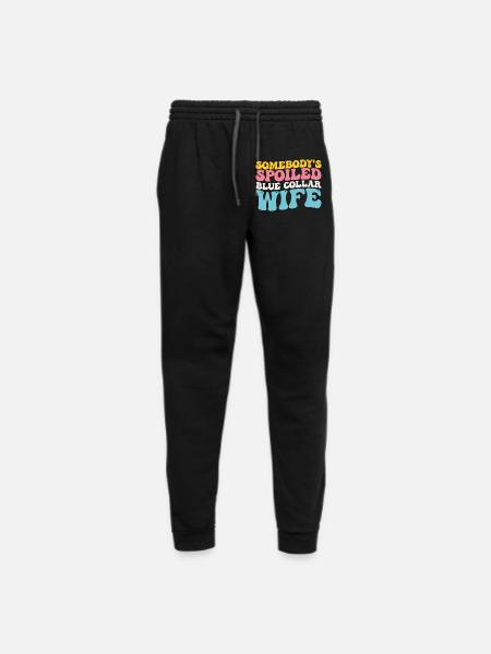 Somebody's Spoiled Blue Collar Wife - Unisex Joggers - black/asphalt - Front