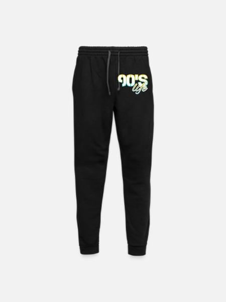 life in the nineties - 90's - Unisex Joggers - black/asphalt - Front