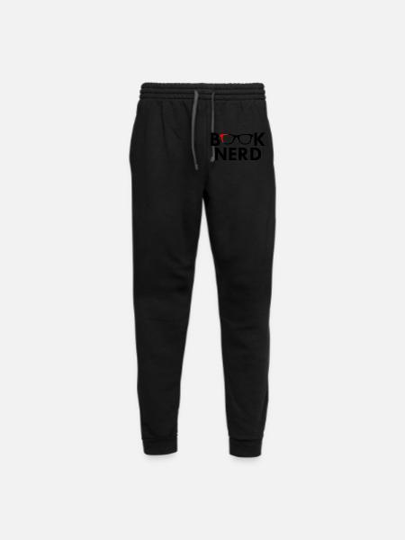 Book Nerd - Unisex Joggers - black/asphalt - Front