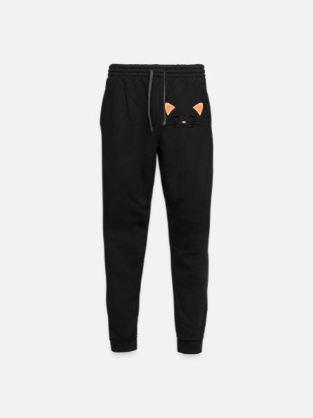 Floating Cat Face - Unisex Joggers - black/asphalt