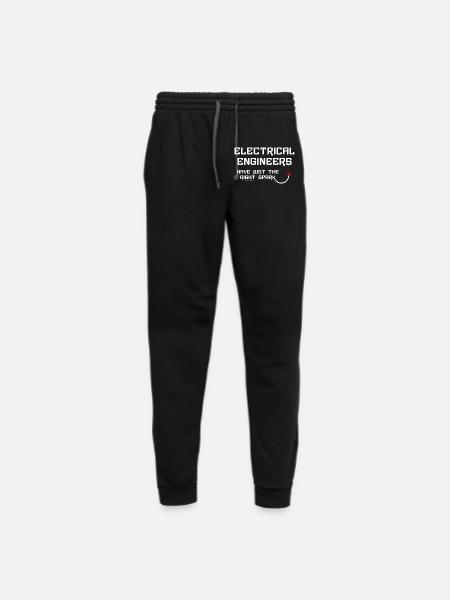 Electrical Engineering Right Spark White Text - Unisex Joggers - black/asphalt