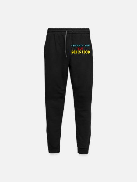 Life's Not Fair But God Is Good - Unisex Joggers - black/asphalt - Front