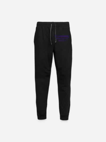 A Slow Process retro - Unisex Joggers - black/asphalt - Front