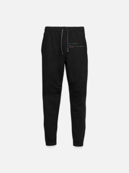 HelloWorld C++ - Unisex Joggers - black/asphalt - Front