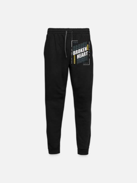 Broken Heart - Unisex Joggers - black/asphalt - Front