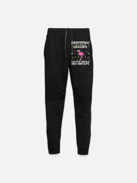 Grammingo Like A Normal Grandma Flamingo Love - Unisex Joggers - black/asphalt - Front