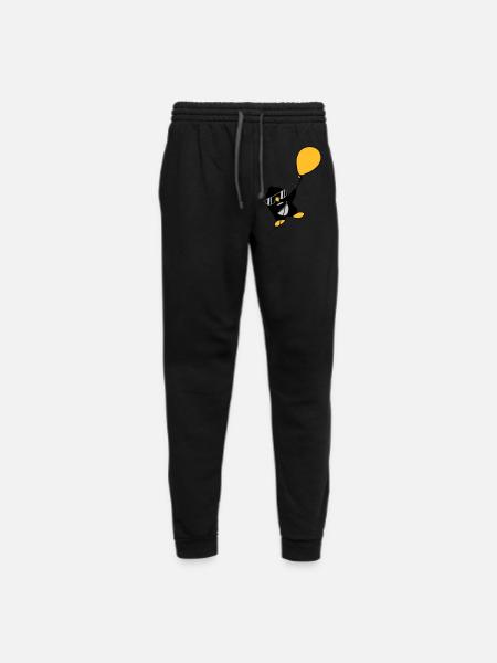 Balloon penguin flying away - Unisex Joggers - black/asphalt - Front